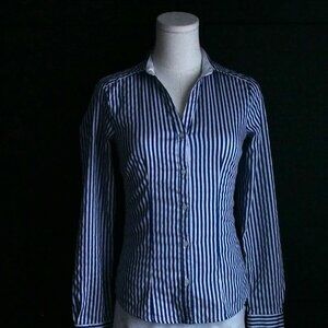 H&M | Satin Striped Long Sleeve Blouse